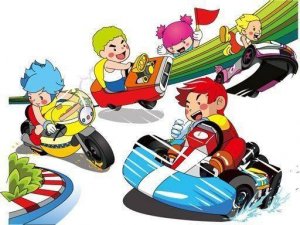 Cartoon Kart Puzzle Online Game