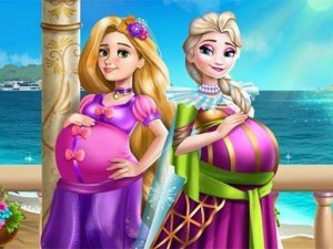 Palace Princesses Pregnant BFFs Dress Up Game