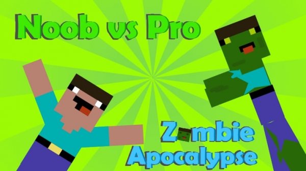 Noob and Pro Block World Defense